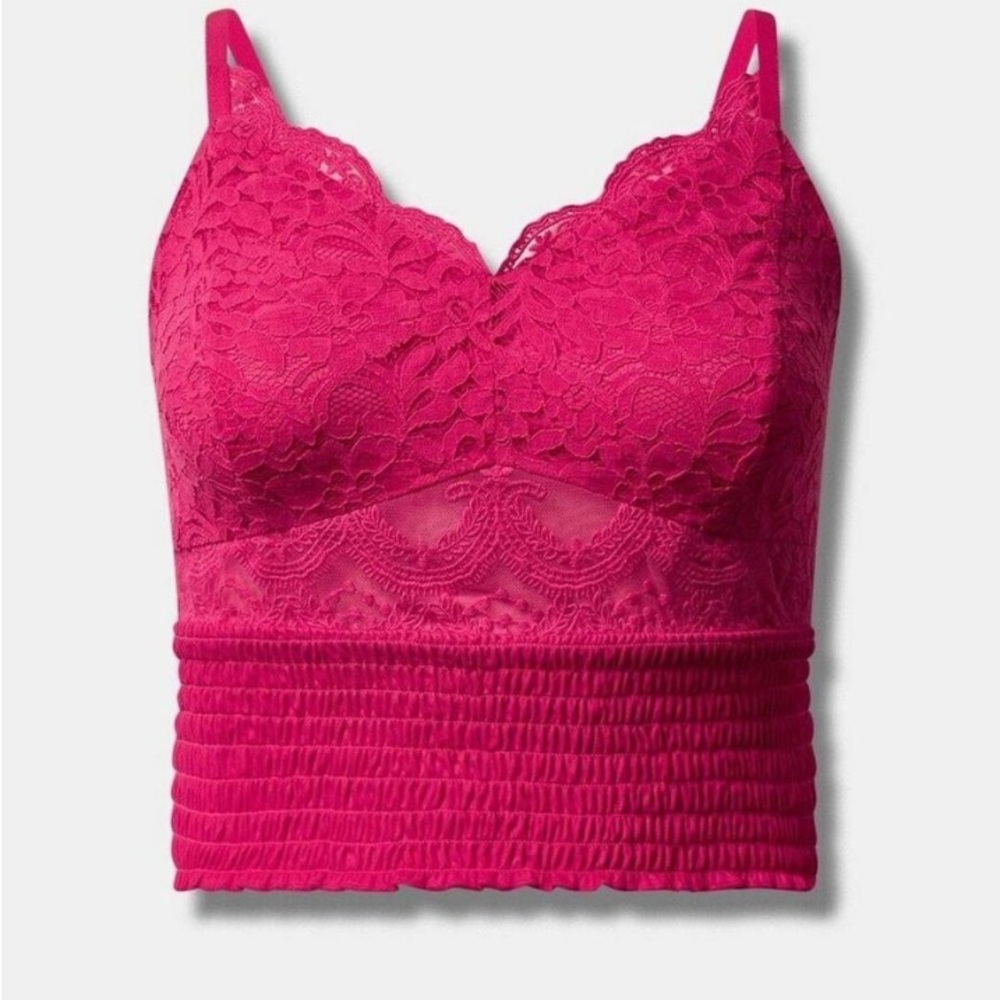 Torrid - Lace Smocked Crop Top, 2X